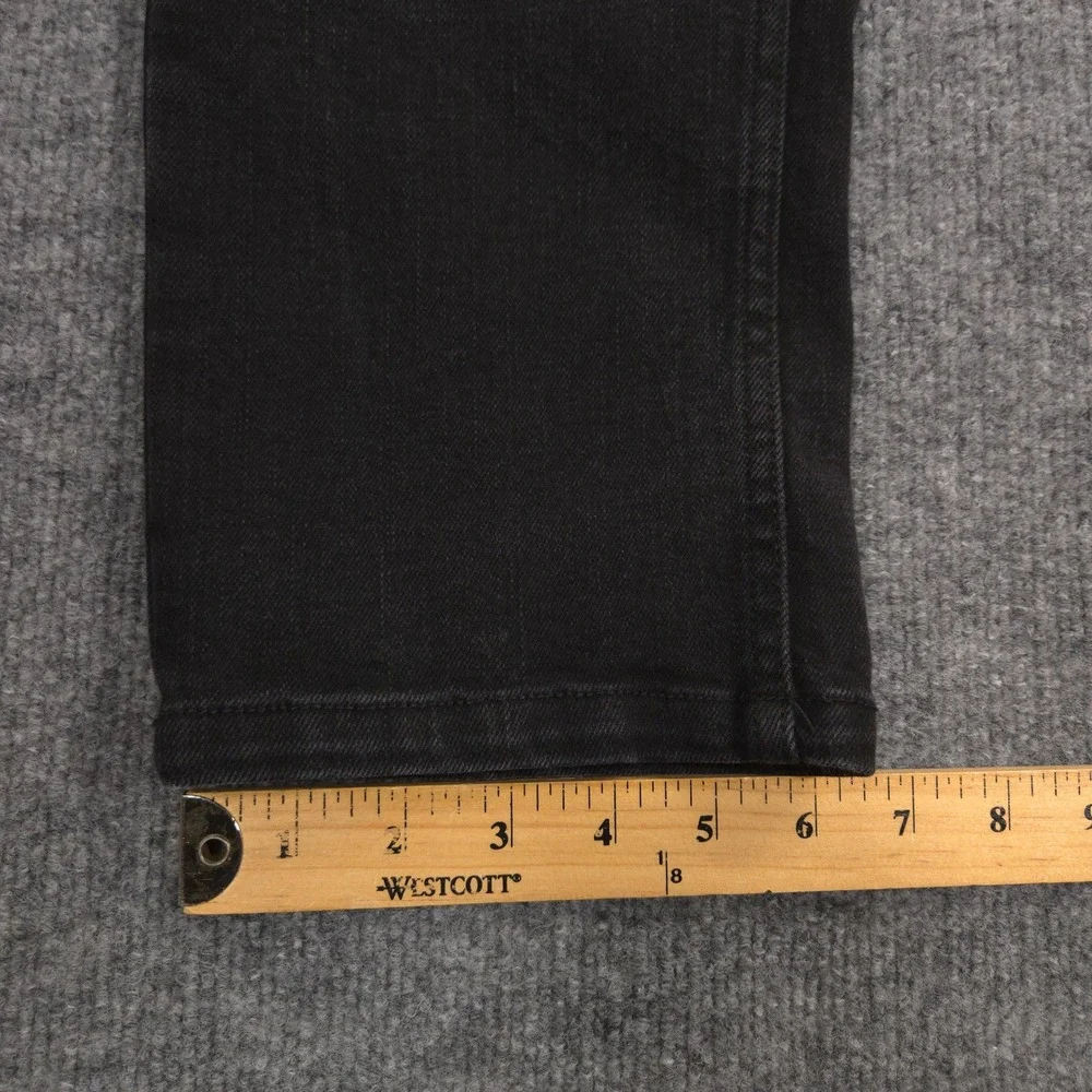Under 5'10 Jeans‎ Mens 32X28 Black Tapered Stretch 5 Pocket Dark Wash Denim